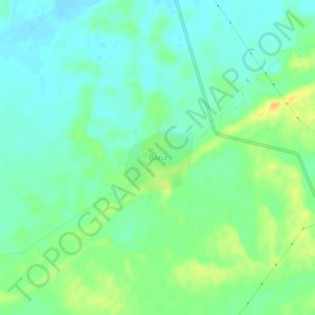 Topografische Karte Bana, Höhe, Relief