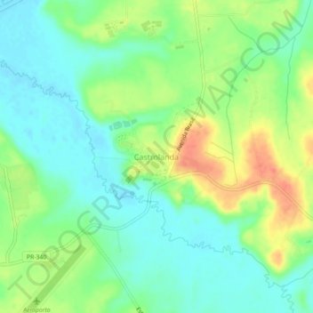Topografische Karte Castrolanda, Höhe, Relief