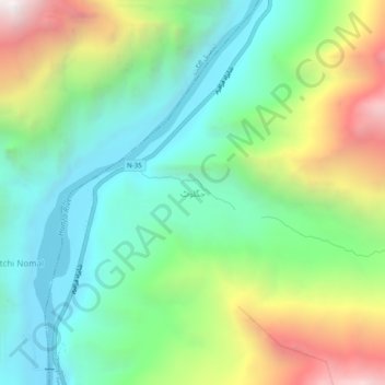 Topografische Karte جگلوٹ, Höhe, Relief