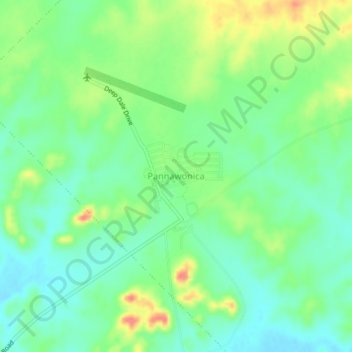 Topografische Karte Pannawonica, Höhe, Relief