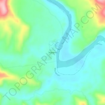 Topografische Karte Maveni, Höhe, Relief