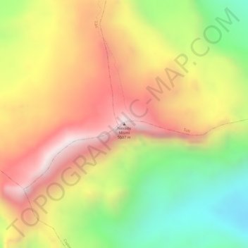 Topografische Karte Nevado Mismi, Höhe, Relief