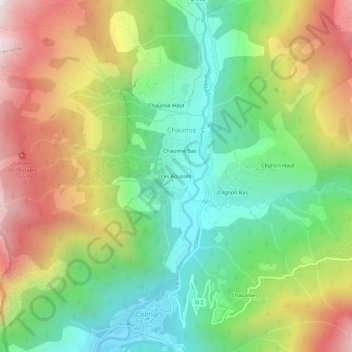 Topografische Karte Les Rousses, Höhe, Relief