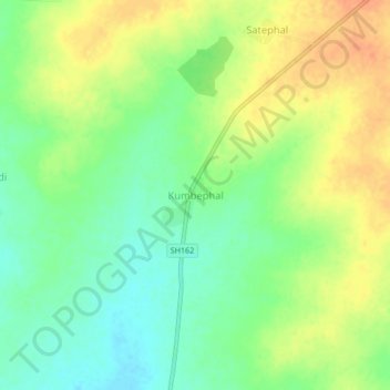 Topografische Karte Kumbephal, Höhe, Relief