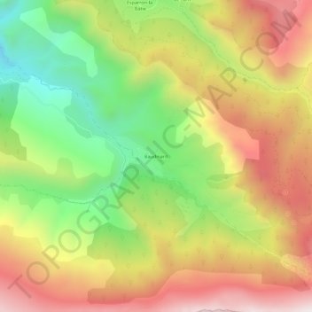 Topografische Karte Baudinard, Höhe, Relief