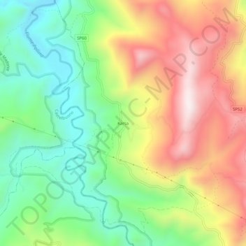 Topografische Karte Karsa, Höhe, Relief