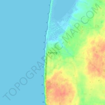 Topografische Karte Ferring, Höhe, Relief