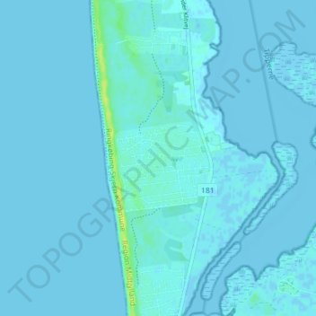 Topografische Karte Bjerregård, Höhe, Relief