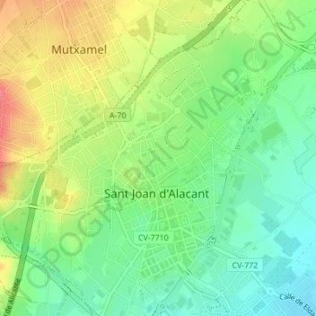 Topografische Karte El Trosset, Höhe, Relief