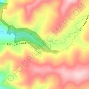 Topografische Karte Queen Mary Falls, Höhe, Relief