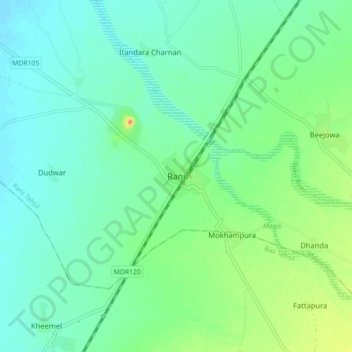 Topografische Karte Rani, Höhe, Relief