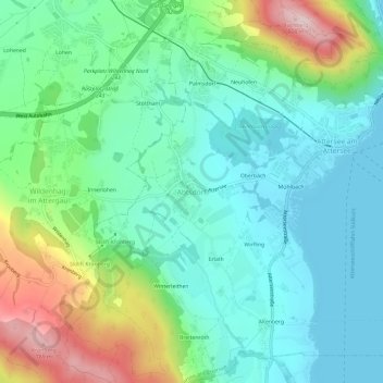 Topografische Karte Abtsdorf, Höhe, Relief