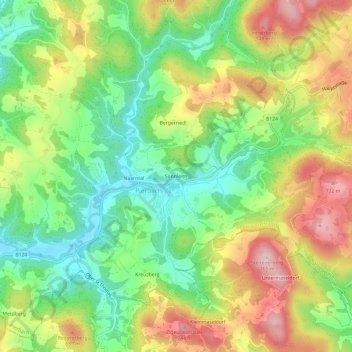 Topografische Karte Sonnleitn, Höhe, Relief