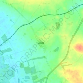 Topografische Karte Flaxton, Höhe, Relief