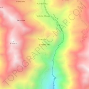 Topografische Karte Carmen Alto, Höhe, Relief