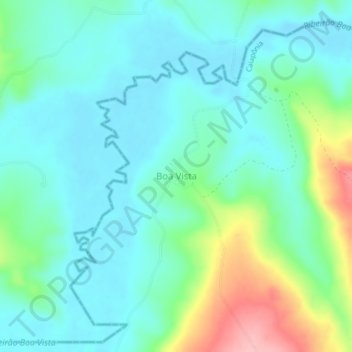 Topografische Karte Boa Vista, Höhe, Relief