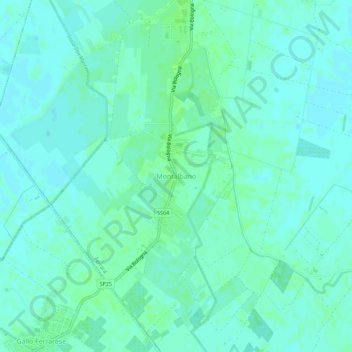 Topografische Karte Montalbano, Höhe, Relief