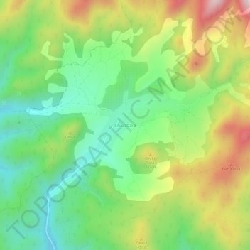 Topografische Karte Chiuzbaia, Höhe, Relief