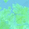 Topografische Karte Portsmouth, Höhe, Relief