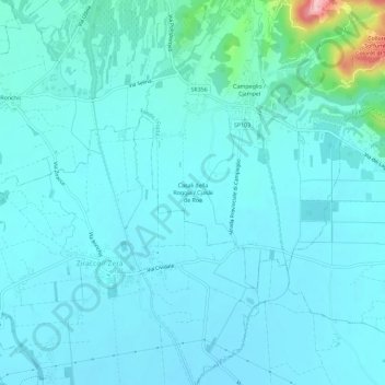 Topografische Karte Casali della Roggia, Höhe, Relief