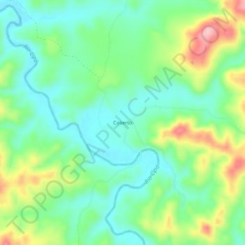 Topografische Karte Coberto, Höhe, Relief