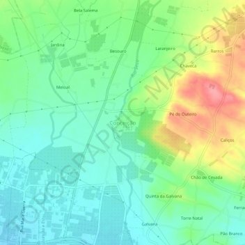 Topografische Karte Conceição, Höhe, Relief
