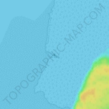Topografische Karte Cabo Orange, Höhe, Relief
