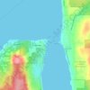 Topografische Karte Port Gamble, Höhe, Relief