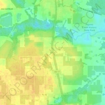 Topografische Karte Torrey, Höhe, Relief