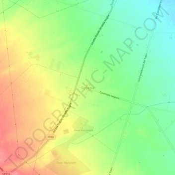 Topografische Karte Segezia, Höhe, Relief