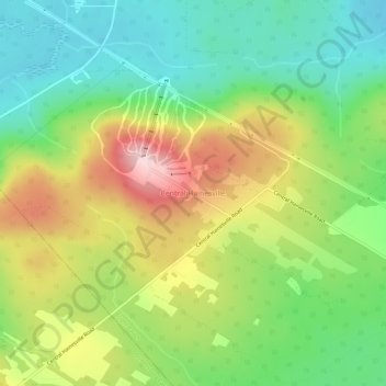 Topografische Karte Central Hainesville, Höhe, Relief