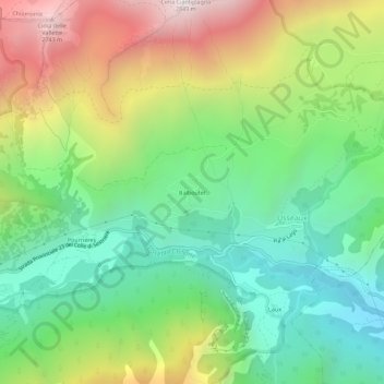 Topografische Karte Balboutet, Höhe, Relief