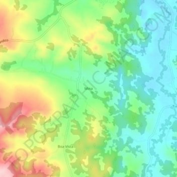 Topografische Karte Mina, Höhe, Relief