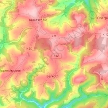 Topografische Karte Markstein, Höhe, Relief