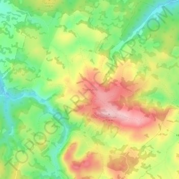 Topografische Karte Tomnatic, Höhe, Relief