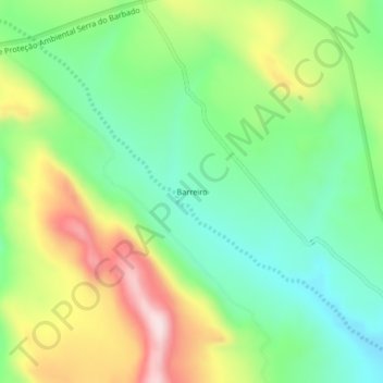 Topografische Karte Barreiro, Höhe, Relief