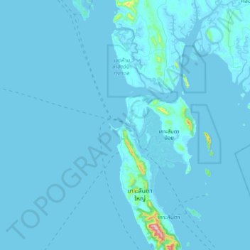 Topografische Karte ศาลาด่าน, Höhe, Relief