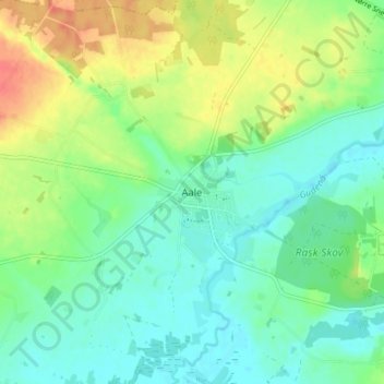 Topografische Karte Aale, Höhe, Relief
