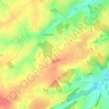 Topografische Karte Fichermont, Höhe, Relief