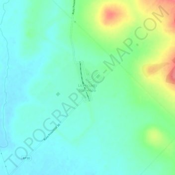 Topografische Karte Licenciado Matienzo, Höhe, Relief