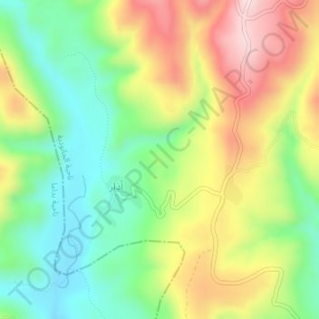 Topografische Karte Mintaqat Jisr ash Shughur, Höhe, Relief