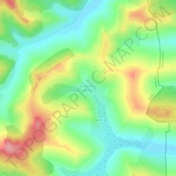 Topografische Karte Giurtelecu Hododului, Höhe, Relief