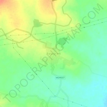 Topografische Karte Palavaram, Höhe, Relief