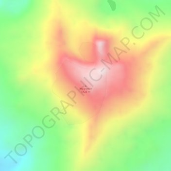 Topografische Karte Waqrawiri, Höhe, Relief