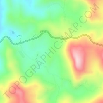 Topografische Karte Brumadinho, Höhe, Relief