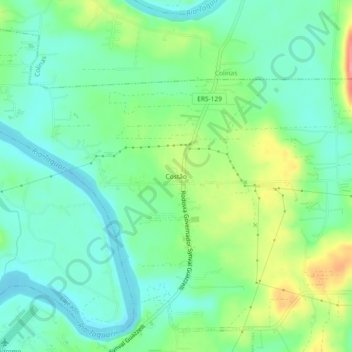 Topografische Karte Costão, Höhe, Relief