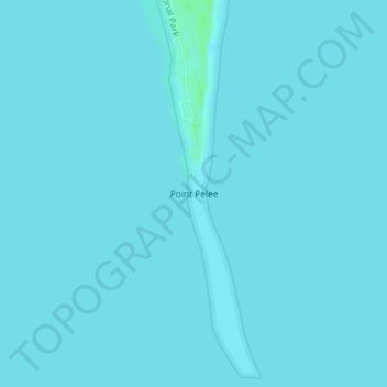 Topografische Karte Point Pelee, Höhe, Relief