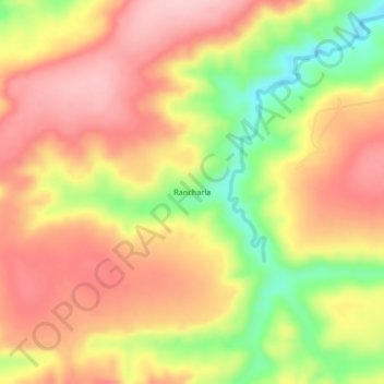 Topografische Karte Rancharia, Höhe, Relief