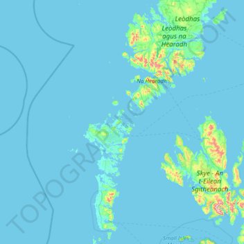 Topografische Karte Western Isles, Höhe, Relief