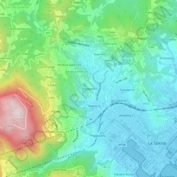 Topografische Karte Maggiano, Höhe, Relief